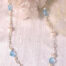 Blue Topaz and Pearl collar necklace overview