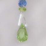 Peridot and Kyanite earrings