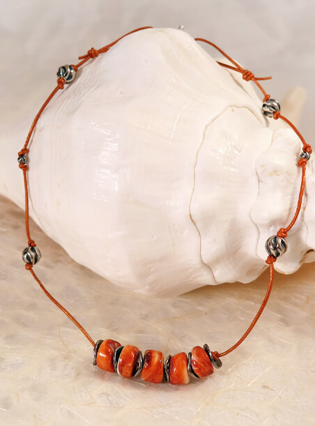 Spiney Oyster Shell Collar necklace overview