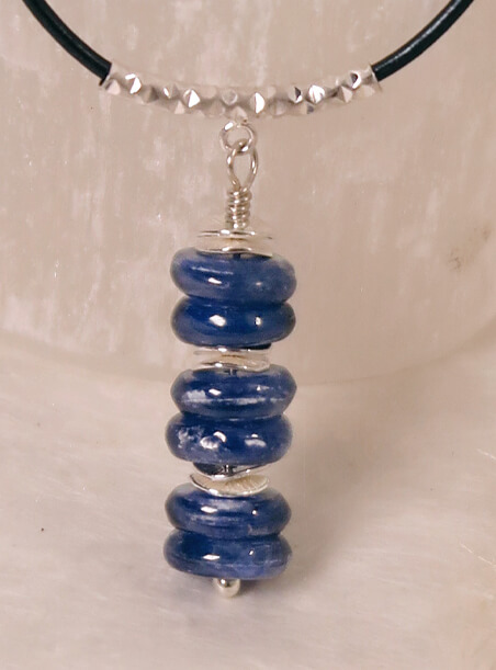 Kyanite Stack Necklace detail
