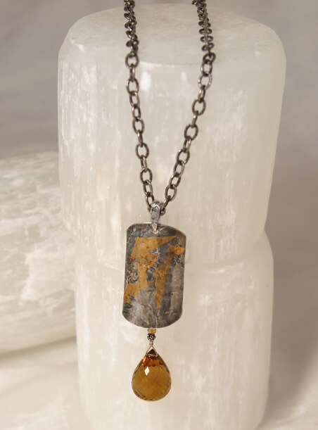 Smokey Quartz Keum-Boo Necklace overview
