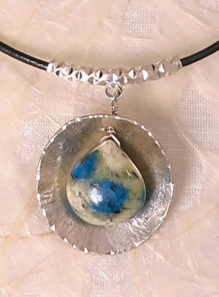 Ks Jasper Silver Sun Necklace