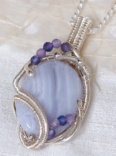 Angelite Woven Dreams Necklace Detail